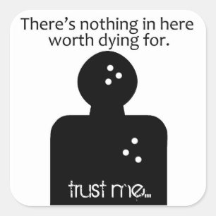 NICHT wert das Sterben für 2 Quadratischer Aufkleber