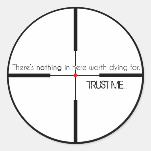 NICHT wert, für Runder Aufkleber (Vorderseite)