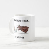 Nicht wert T - Shirt Kaffeetasse (Vorderseite Links)
