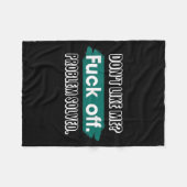 Nicht wie ich F*ck Off Problem gelöst lustige Sass Fleecedecke (Vorderseite (Horizontal))