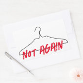 Nicht wieder die Wahl zwischen Wire Hanger Pro Rechteckiger Aufkleber (Umschlag)