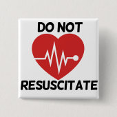 Nicht wiederbeleben button (Vorderseite)