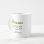 Nicht wirklich ein vegetarischer Funny Mug Kaffeetasse (Vorderseite Links)