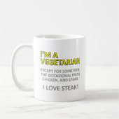 Nicht wirklich ein vegetarischer Funny Mug Kaffeetasse (Links)