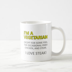 Nicht wirklich ein vegetarischer Funny Mug Kaffeetasse
