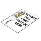 Nicht zerbrechlich wie eine Blume, zerbrechlich wi Notizblock (Linke Seite)