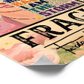 Nicht zerbrechlich wie eine Blume, zerbrechlich wi Poster (Ecke)