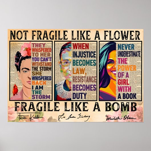 Nicht zerbrechlich wie eine Blume, zerbrechlich wi Poster (Vorne)