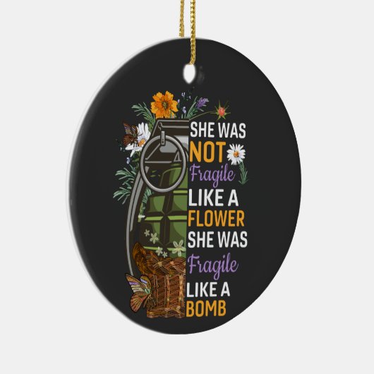 Nicht zerbrechlich wie eine Blume zerbrechlich wie Keramik Ornament (Rechts)