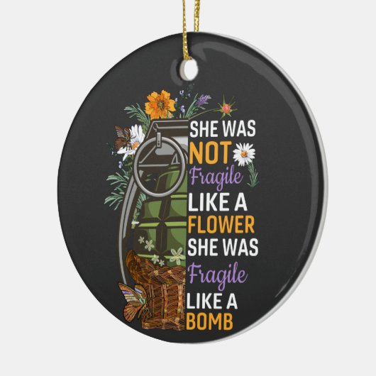 Nicht zerbrechlich wie eine Blume zerbrechlich wie Keramik Ornament (Links)