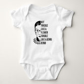 Nicht zerbrechlich wie eine zerbrechliche Blume wi Baby Strampler (Vorderseite)