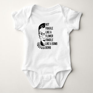 Nicht zerbrechlich wie eine zerbrechliche Blume wi Baby Strampler