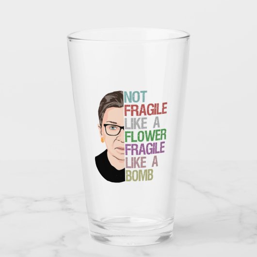 Nicht zerbrechlich wie eine zerbrechliche Blume wi Glas (Vorderseite)