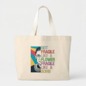 Nicht zerbrechlich wie eine zerbrechliche Blume wi Jumbo Stoffbeutel (Vorne)