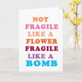 Nicht zerbrechlich wie eine zerbrechliche Blume wi Karte (Gelbe Blume)
