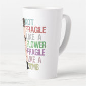 Nicht zerbrechlich wie eine zerbrechliche Blume wi Milchtasse (Rechte Ecke)