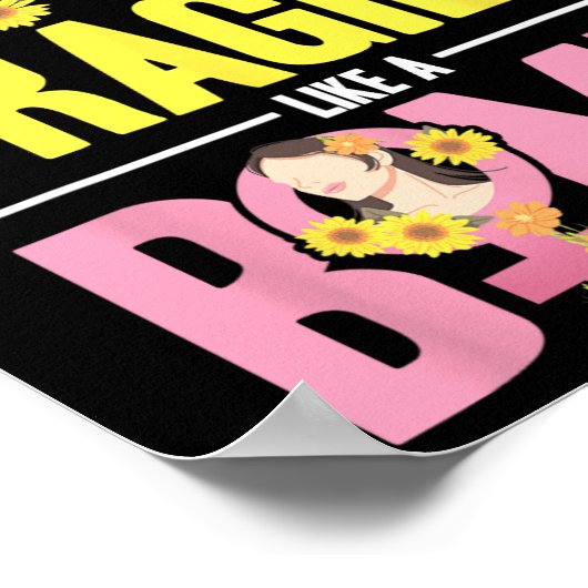 Nicht zerbrechlich wie eine zerbrechliche Blume wi Poster (Ecke)