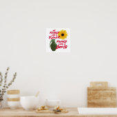 Nicht zerbrechlich wie eine zerbrechliche Blume wi Poster (Küche)