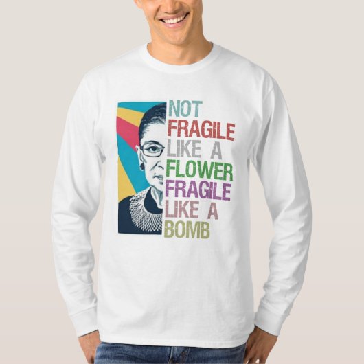 Nicht zerbrechlich wie eine zerbrechliche Blume wi T-Shirt (Vorderseite)