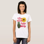 Nicht zerbrechlich wie eine zerbrechliche Blume wi T-Shirt (Vorne ganz)