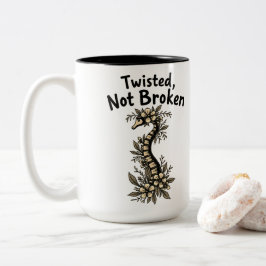 Nicht zerbrochene Skoliose-Bewusstsein Zweifarbige Tasse
