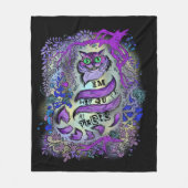 Nicht ziemlich alle dort, verrückte Katze Fleecedecke (Vorderseite)