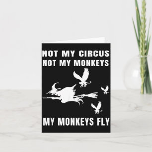 Nicht Zirkus Nicht Affen Affen Fliegen Hexe Hallow Karte
