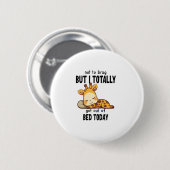 Nicht zu Brag Lazy Giraffe Funny Motivation Button (Vorne & Hinten)