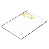 Nicht zu sagen notizblock (Linke Seite)