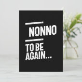 Nicht zu sein | Großvatergeschenk Einladung (Stehend Vorderseite)