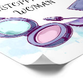 Nicht zu stoppende weibliche Kunstdruckerei, Motiv Poster (Ecke)