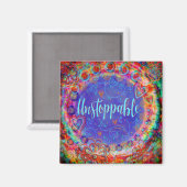 Nicht zu stoppende Whimsical Hübsch Floral Inspira Magnet (Vorderseite/Rückseite)