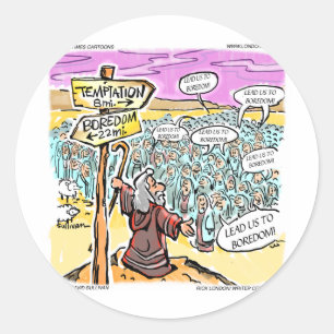 Nicht zu Versuchung? Funny Gifts Cards & T-Shirts Runder Aufkleber