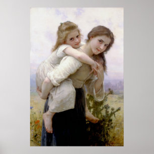Nicht zu viel zu Carry 1895 Bouguereau Poster