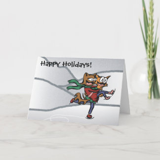 Nicht zum Feierabend kommen - Kätzchen spielen Feiertagskarte