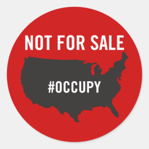 Nicht zum Verkauf - Occupy Wall Street - Wir sind  Runder Aufkleber