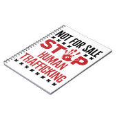 Nicht zum Verkauf, um den Menschenhandel zu stoppe Notizblock (Linke Seite)