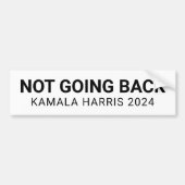 Nicht zurück kamala harris 2024 minimalistisch wei autoaufkleber (Vorne)