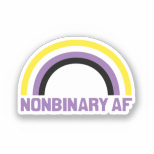 Nichtbinär AF Aufkleber