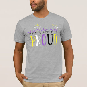 Nichtbinär PROUD Feuerwerk LGBTQ T-Shirt