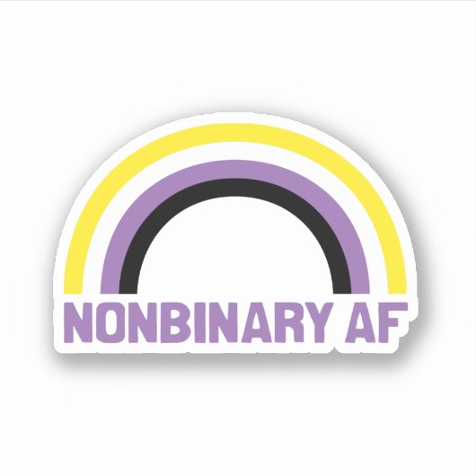 Nichtbinäre AF Aufkleber (Vorderseite)