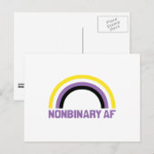 Nichtbinäre AF Postkarte (Vorne/Hinten)