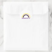 Nichtbinäre AF Runder Aufkleber (Tasche)