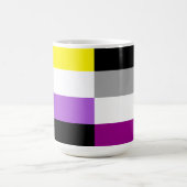 Nichtbinäre asexuelle Doppel-Stolzflagge Kaffeetasse (Mittel)