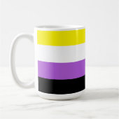 Nichtbinäre asexuelle Doppel-Stolzflagge Kaffeetasse (Links)