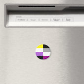 Nichtbinäre asexuelle Dual-Pride-Flagge Magnet (In Situ (Geschirrspüler))