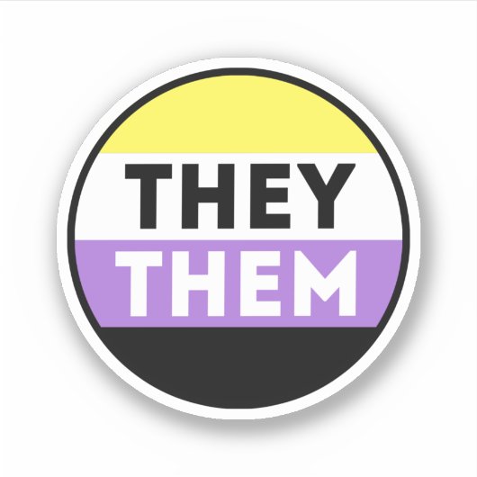 Nichtbinäre Button-Pronomen - Sie Aufkleber (Vorderseite)
