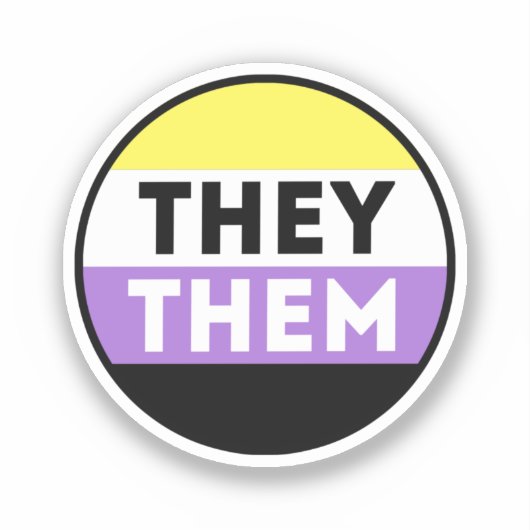 Nichtbinäre Button-Pronomen - Sie Aufkleber (Vorderseite)