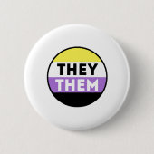 Nichtbinäre Button-Pronomen - Sie Button (Vorderseite)