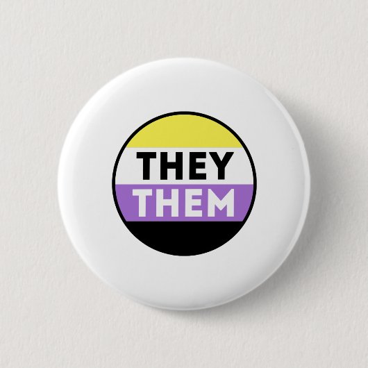 Nichtbinäre Button-Pronomen - Sie Button (Vorderseite)